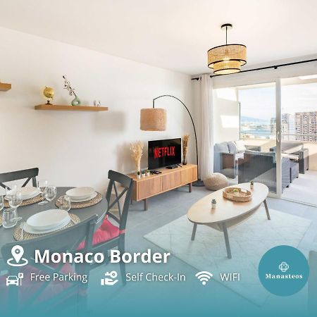 5Mn Monaco - Terrasse Vue Mer - Parking - Be Beausoleil Exteriör bild